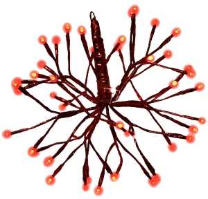 Holiday Bright Lights LED-12SHS-RRDTW Shimmering Sphere, Red, 5 mm Bulb, Pack of 6