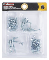ProSource JL82101 Wood Screw Set, Zinc Plated, 95-Piece