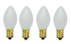 Santas Forest 27981 Filament Bulb, C9 Lamp Base, White, Pack of 25