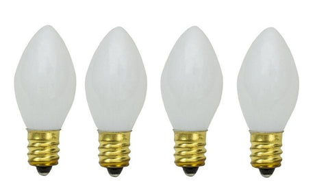 Santas Forest 27981 Filament Bulb, C9 Lamp Base, White, Pack of 25