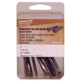 HILLMAN 3 in. Concrete Hardened Steel Screw Nail Flat Head 6 oz, Pack of 5