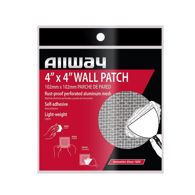Allway 4 in. L X 4 in. W Fiberglass White Self Adhesive Drywall Mesh Patch, Pack of 10
