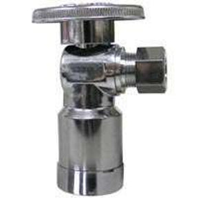 Plumb Pak PP2622POLFBG Stop Valve, 1/2 x 3/8 in Connection, Compression, 125 psi Pressure, Manual Actuator, Brass Body