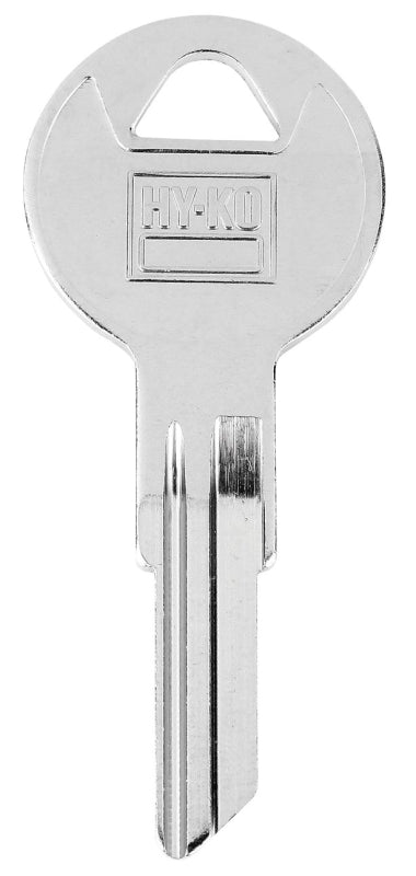Hy-Ko 11010IN4 Key Blank, Brass, Nickel-Plated, For: Independent/Ilco IN4 Door Locks, Pack of 10