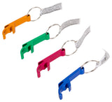 Vulcan SZ007-1 Bottle Opener, Key Ring Ring, 7/8 in Dia Ring, Aluminum Case, Blue/Gold/Green/Pink, Pack of 120