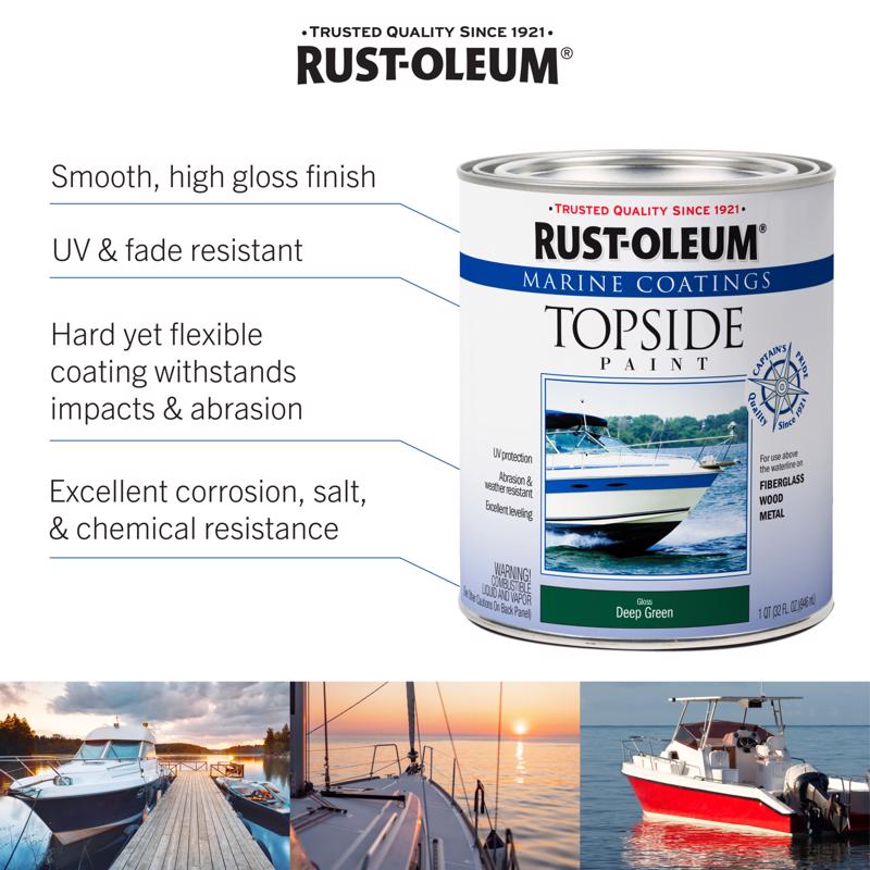 Rust-Oleum Marine Coatings Outdoor Gloss Deep Green Marine Topside Paint 1 qt