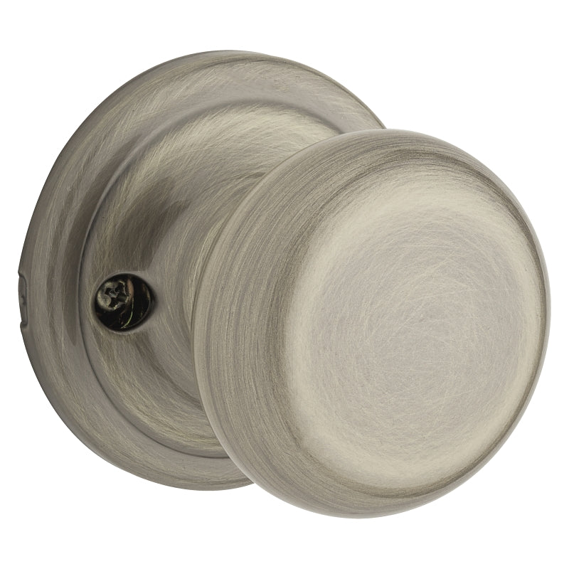 Kwikset Hancock Series 788H5BX Dummy Knob, Antique Brass, 2-3/8, 2-3/4 in Backset, 1-3/4 to 1-3/8 in Thick Door