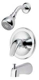 Boston Harbor TQ-F1014209CP Tub/Shower, Fixed Mount Showerhead, 1.75 gpm Showerhead, 1 Spray Settings, 1-Handle
