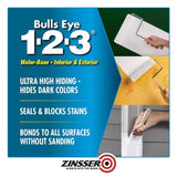 Zinsser Bulls Eye 123 White Water-Based Styrenated Acrylic Primer and Sealer 1 gal, Pack of 4