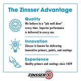 Zinsser Bulls Eye 123 White Water-Based Styrenated Acrylic Primer and Sealer 1 gal, Pack of 4