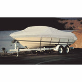 Taylor 70206 BoatGuard Universal Fit Trailerable Boat Cover w/Storage Bag and Tie-Downs, V-Hull Runabout Bow Rider Boats, 19'-21'