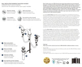 Boston Harbor TQ-FW6B0000NP Lavatory Faucet, 1.2 gpm, 2-Faucet Handle, 3-Faucet Hole, Brass/Plastic/Zinc, Lever Handle