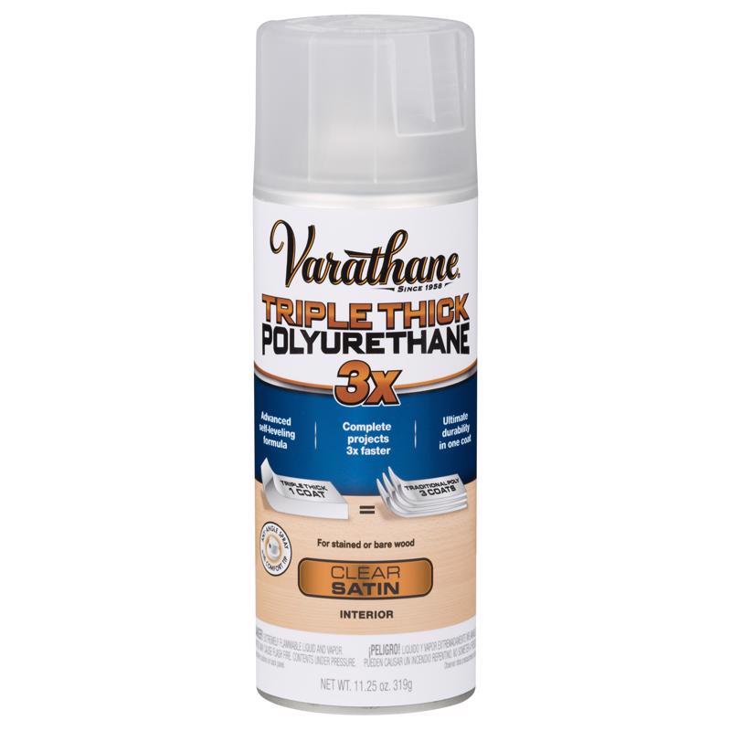 Varathane Transparent Satin Clear Water-Based Oil Modified Urethane Triple Thick Polyurethane 11.25, Pack of 6