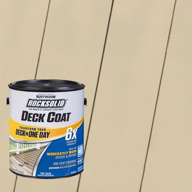 Rust-Oleum RockSolid 6X Deck Coat Solid Tintable Matte Tint Base Water-Based Acrylic Deck Resurfacer, Pack of 2
