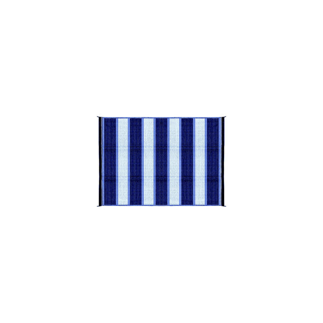 Open Air Stripe Awning Leisure Mat, 6' x 9' Blue