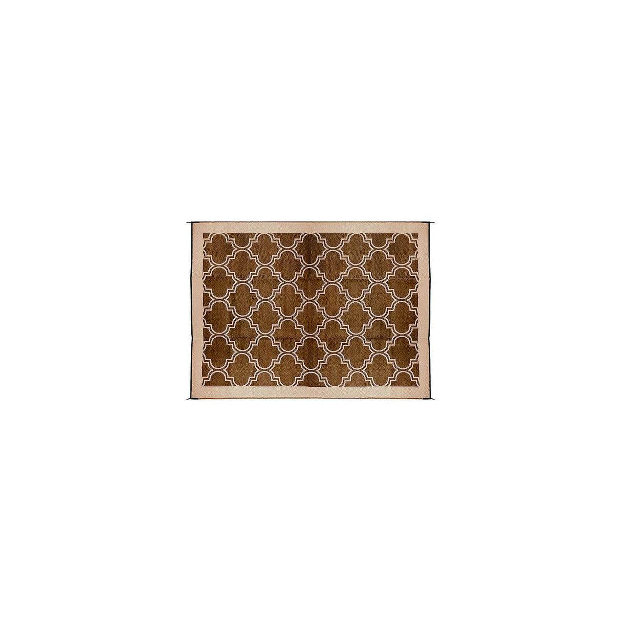 Open Air Lattice Outdoor Leisure Mat, Brown, 6' x 9'