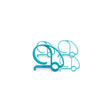 camco 44004 Blue, RV Shaped Tablecloth Clamps, 4/pk