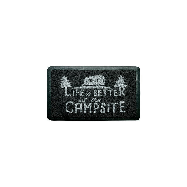 Camco 53200 Life Is Better At The Campsite Scrub Mat, Gray