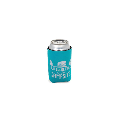 Camco 53249 Life Is Better At The Campsite Can Holder, Teal, Better At Campsite