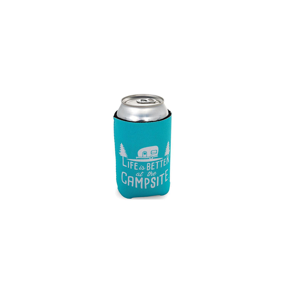Camco 53249 Life Is Better At The Campsite Can Holder, Teal, Better At Campsite