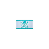 Camco 53251 Decorative Rv Themed License Plate, Teal/White, Camper