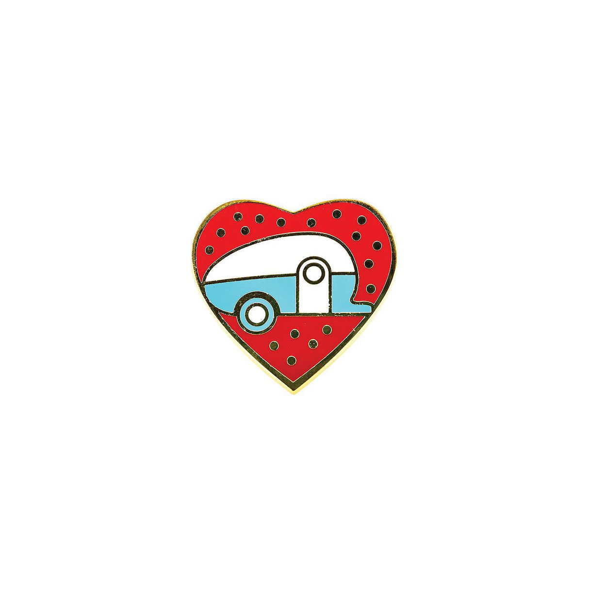 Camco 53261 Enamel Pin, Red Teardrop Heart