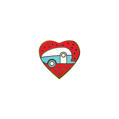 Camco 53261 Enamel Pin, Red Teardrop Heart