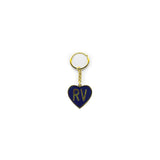 Camco 53288 Enamel Keychain, RV Themed, Navy "RV" heart