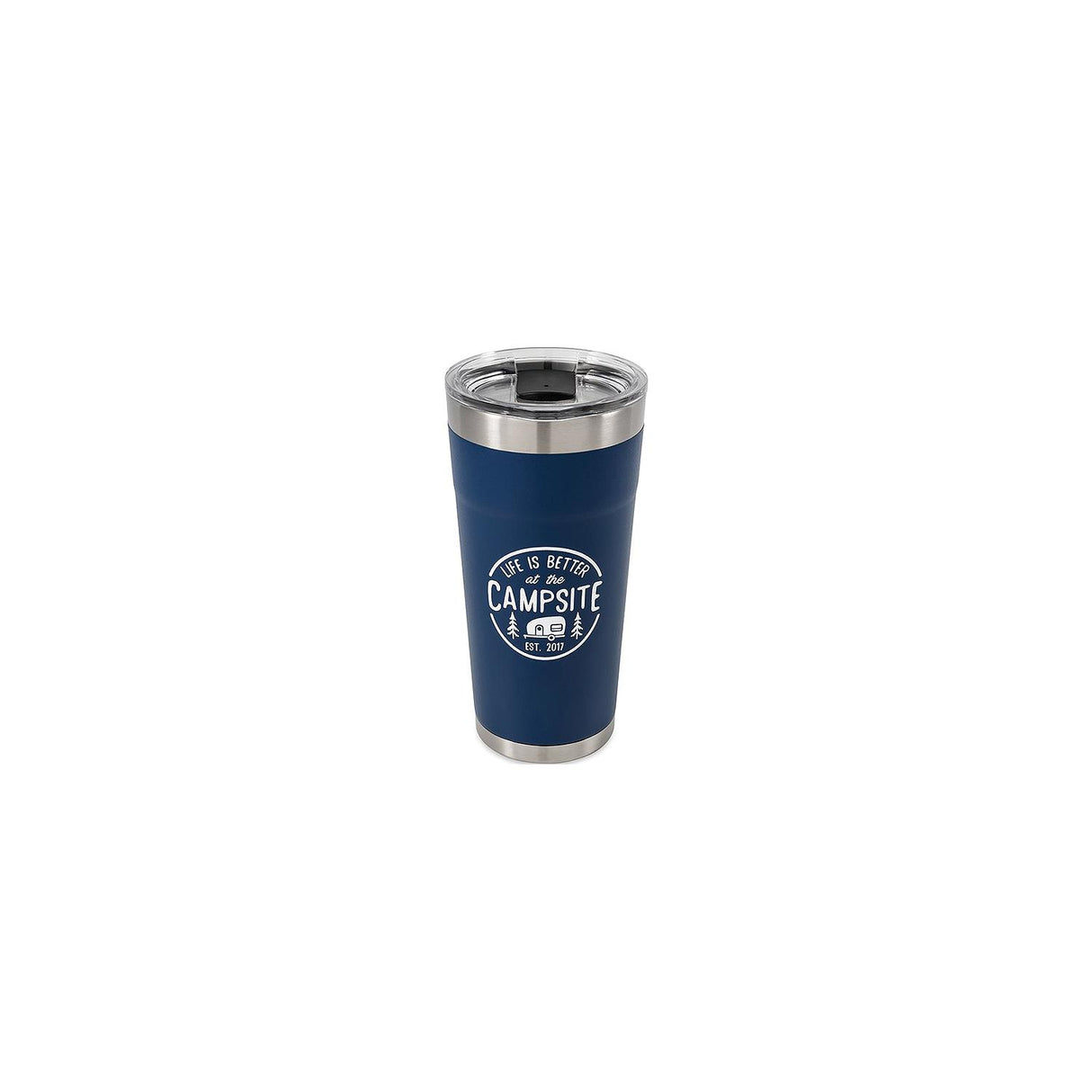 Camco 53323 Life Is Better At The Campsite Tumbler, 20 oz., Navy