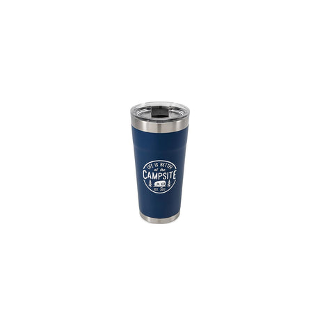 Camco 53323 Life Is Better At The Campsite Tumbler, 20 oz., Navy