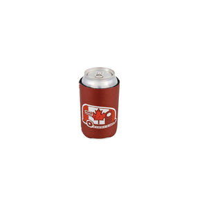 Camco 53373 Life Is Better At The Campsite Can Holder, Burgundy, Canada Flag/Camper
