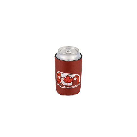 Camco 53373 Life Is Better At The Campsite Can Holder, Burgundy, Canada Flag/Camper