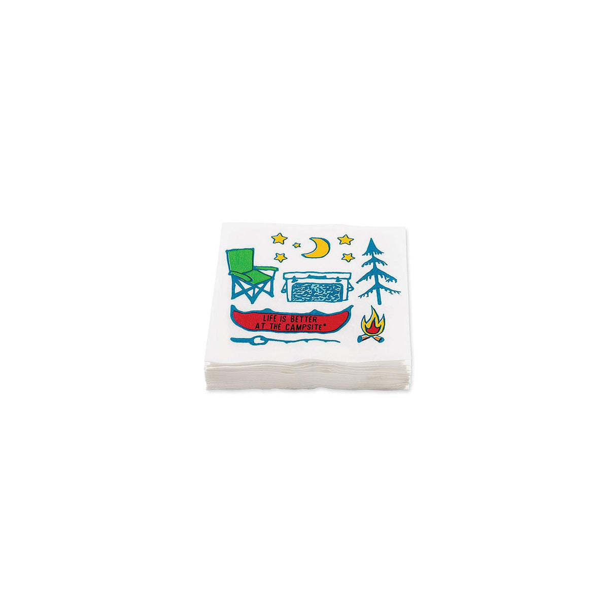 Camco 53374 Paper Napkins, Colorful Camping Design, 30/pk