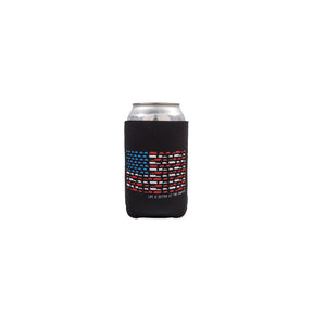 Camco 53378 Life Is Better At The Campsite Can Holder, Black, US Flag