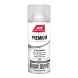 Ace Premium Gloss Clear Paint + Primer Enamel Spray 12 oz, Pack of 6