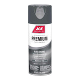 Ace Premium Gloss Machinery Gray Paint + Primer Enamel Spray 12 oz, Pack of 6