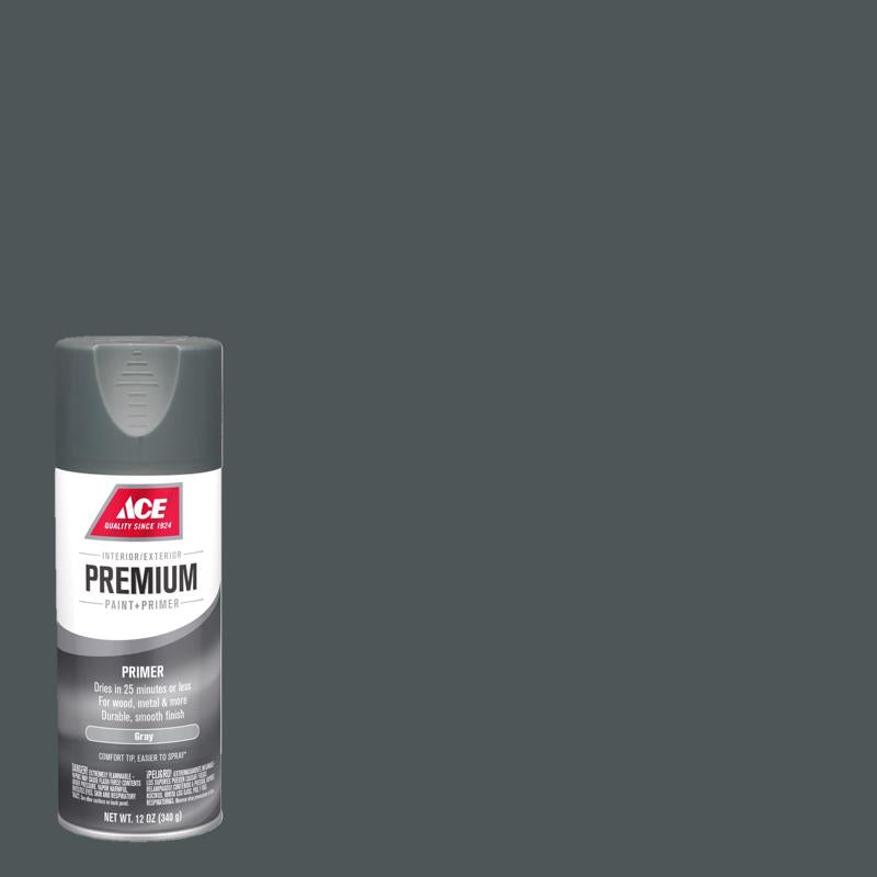 Ace Premium Gray Spray Primer 12 oz, Pack of 6