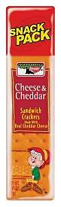 Keebler KCC12 Sandwich Crackers, Cheddar, Cheese Flavor, 1.8 oz, Pack of 12