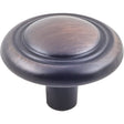 Hardware Resources K236BORB-4 Cabinet Knob, Traditional, 1-1/4 in Dia, Zinc, Brushed Oil-Rubbed Bronze, 4/PK