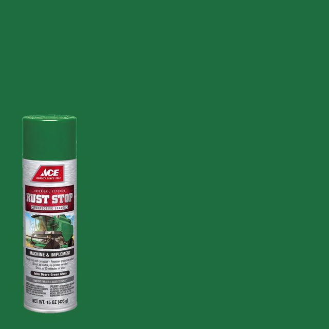 Ace Rust Stop Machine & Implement Gloss John Deere Green Protective Enamel Spray Paint 15 oz, Pack of 6
