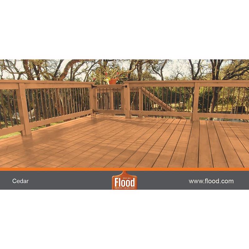 Flood Pro Series Solid Satin Navajo Red Water-Based Acrylic Wood Stain 1 gal, Pack of 4