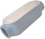 BWF 300-CGV Conduit Body, C, Thinwall, 1/2 in Hub, 4.3 in OAL, 2-Hub, Threaded, Aluminum, Gray