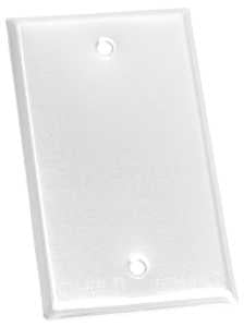 BWF BC-1WV Cover, 4-9/16 in L, 2-13/16 in W, Rectangular, Steel, White, Powder-Coated