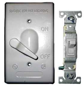 BWF TS-13V Switch Cover, Toggle, 4-9/16 in L, 2-13/16 in W, Rectangular, 1-Gang, Metal, Gray, Powder-Coated, 18/PK
