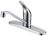Boston Harbor FS610048CP Kitchen Faucet, 1.8 gpm, 4-Faucet Hole, Metal/Plastic, Chrome, Deck, 8 in Faucet Centers