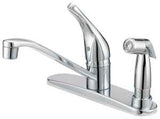 Boston Harbor FS610045CP Kitchen Faucet, 1.8 gpm, 1-Handle, 4-Faucet Hole, Metal/Plastic, Chrome Plated