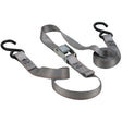 Keeper 05716 Tie-Down, 1 in W, 8 ft L, Polyester, Gray, 400 lb, S-Hook End Fitting, Steel End Fitting