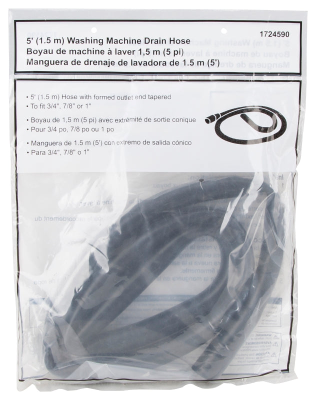 ProSource PMB-449 Washing Machine Discharge Hose, 3/4 in ID, 5 ft L