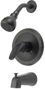 Boston Harbor TQ-F1014209RW Tub/Shower, Fixed-Mount Showerhead, 1.75 gpm Showerhead, 1-Spray Setting, 1-Handle