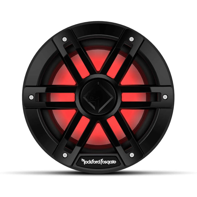 Rockford Fosgate M1D48B DVC 2? Color Optix Marine Subwoofer, 8" w/ Black Grills